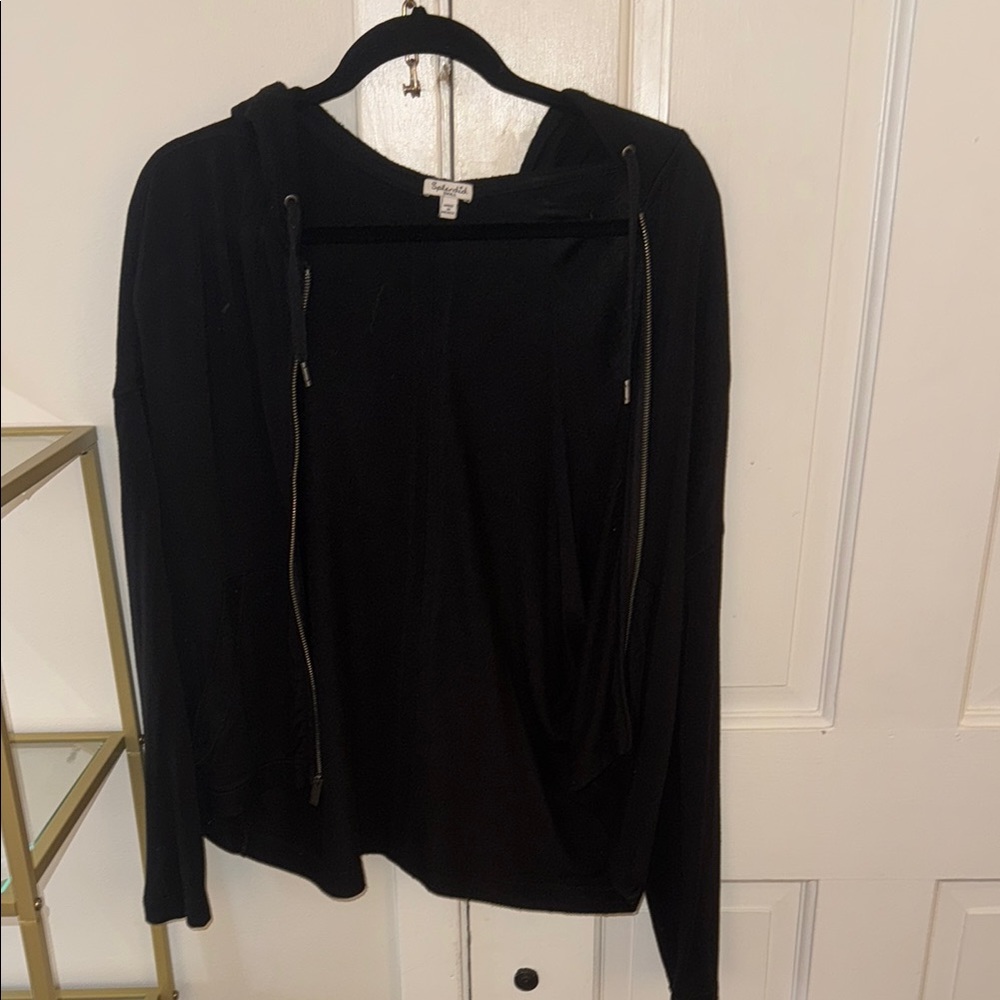 Splendid Black Zip-Up Hoodie